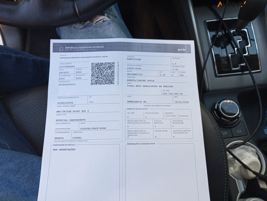 MITSUBISHI L200 TRITON  2.4 16V TURBO DIESEL SPORT HPE-S CD 4P 4X4 AUTOMÁTICO