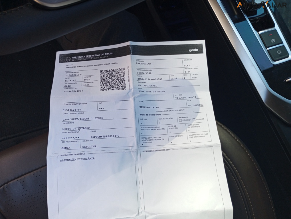 CHERY TIGGO 8 1.6 TGDI GASOLINA FOUNDERS EDITION DCT
