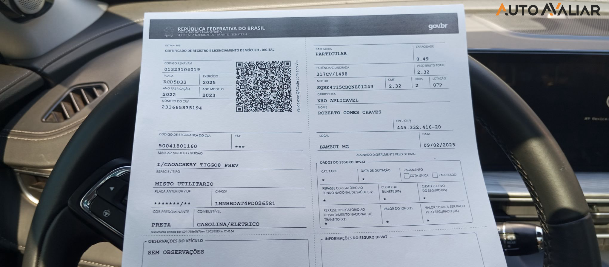 CHERY TIGGO 8 PRO 1.5 TCI PLUG-IN HYBRID DHT