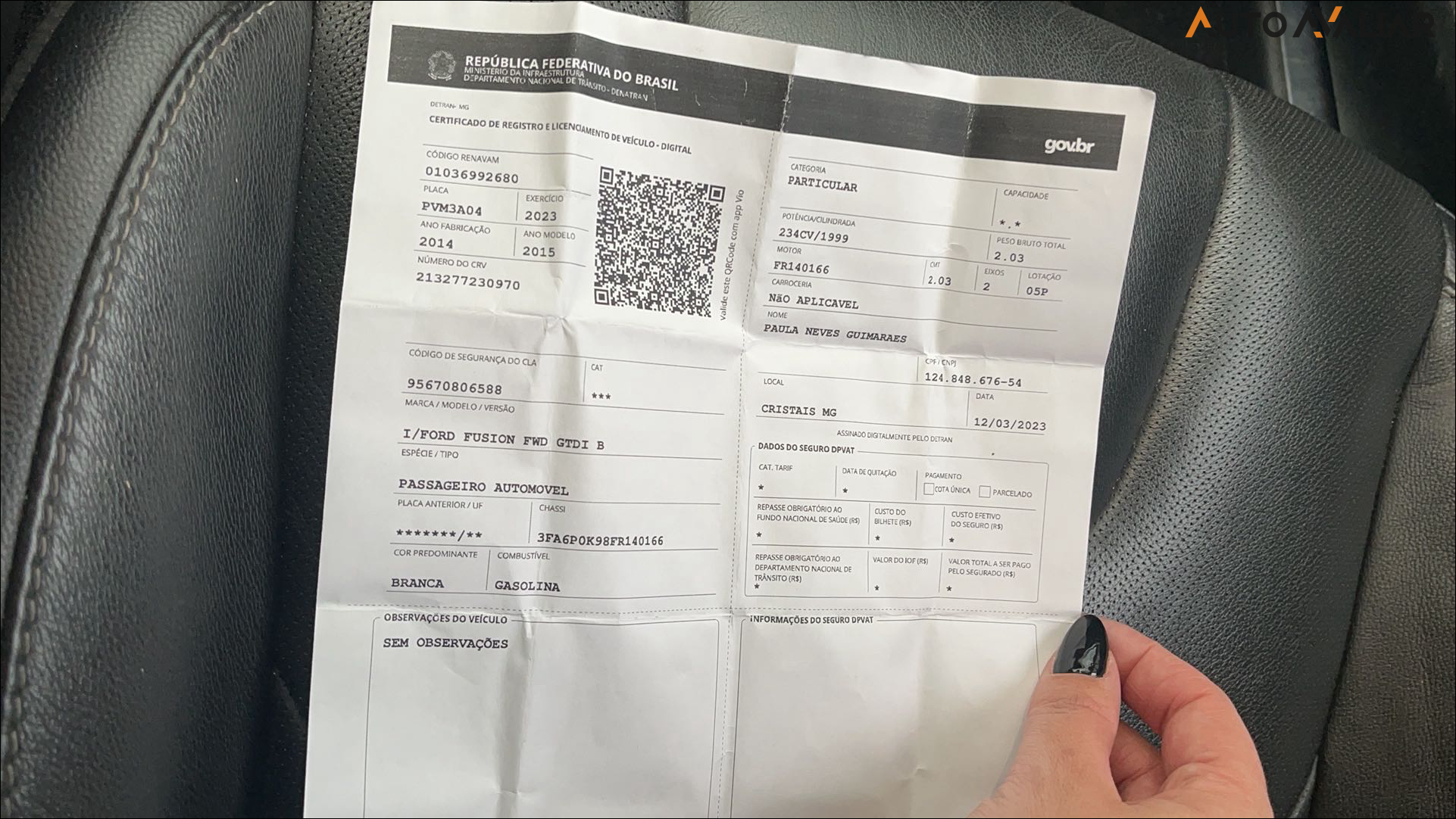 FORD FUSION 2.0 TITANIUM PLUS 16V GASOLINA 4P AUTOMATICO