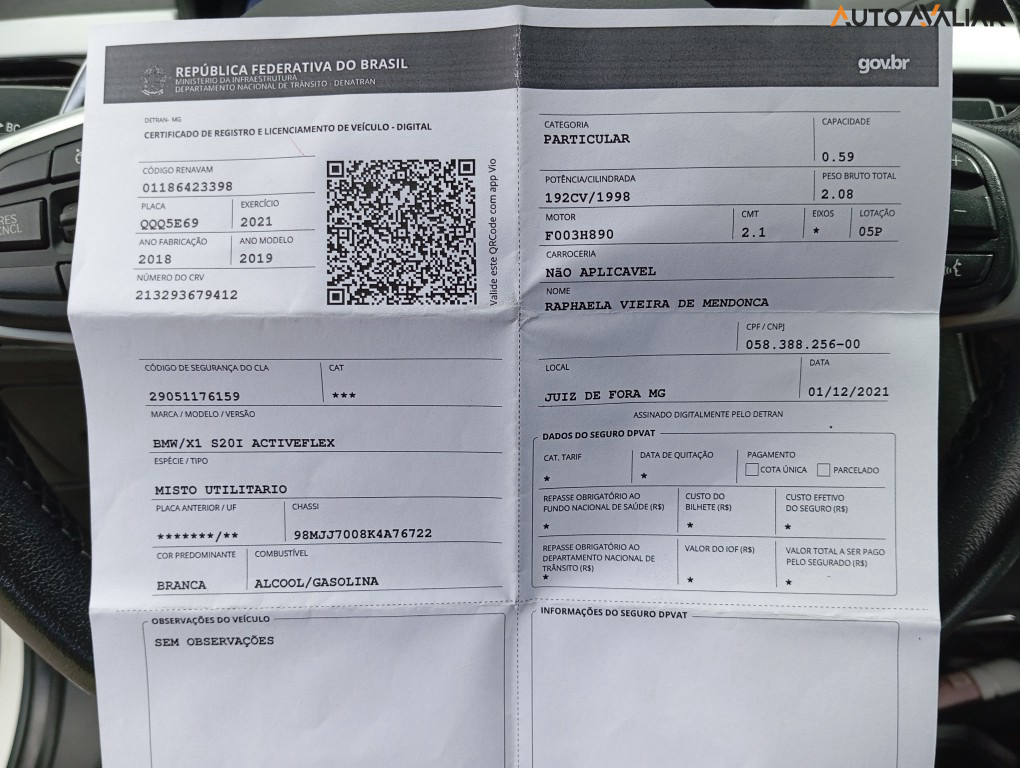 BMW X1 2.0 16V TURBO ACTIVEFLEX SDRIVE20I X-LINE 4P AUTOMATICO