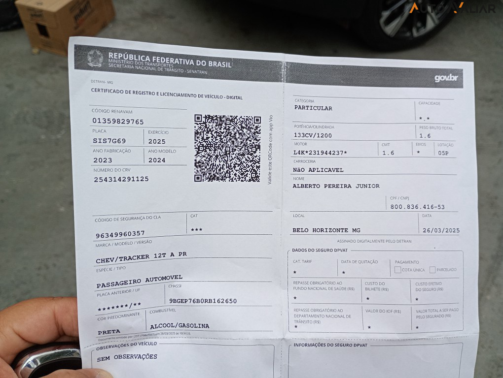 CHEVROLET TRACKER 1.2 TURBO FLEX PREMIER AUTOMATICO
