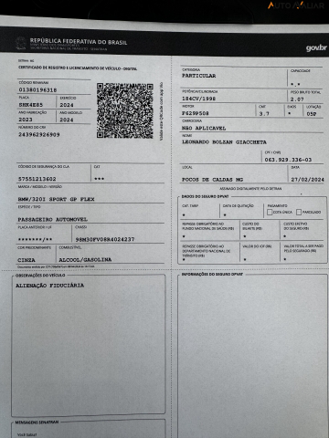 BMW 320I 2.0 16V TURBO FLEX SPORT GP AUTOMÁTICO