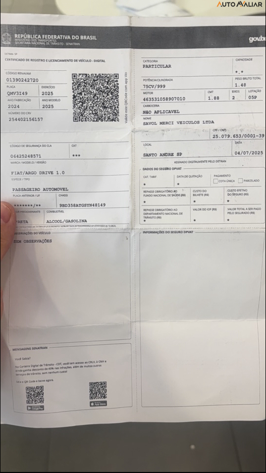 FIAT ARGO 1.0 FIREFLY FLEX DRIVE MANUAL