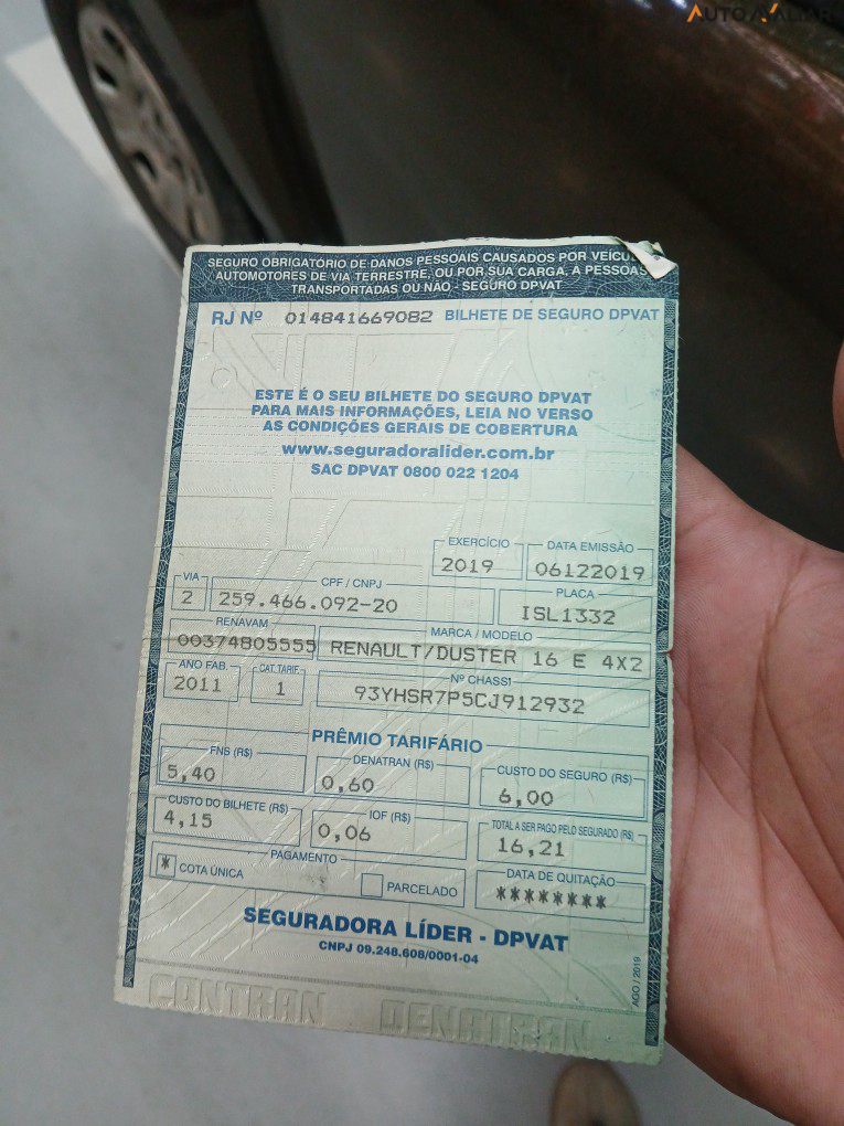 RENAULT DUSTER 1.6 4X2 16V FLEX 4P MANUAL