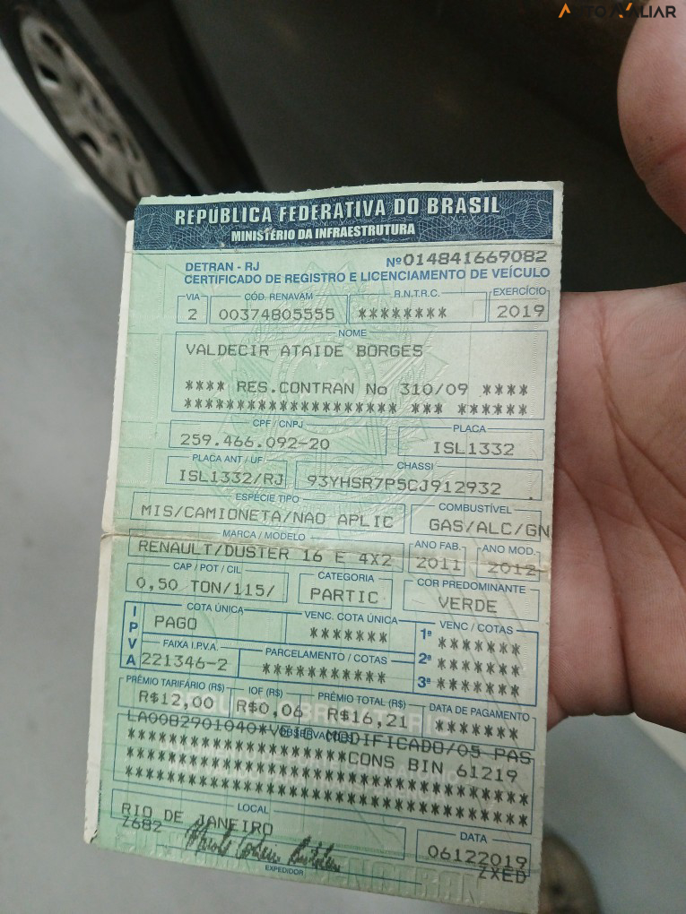 RENAULT DUSTER 1.6 4X2 16V FLEX 4P MANUAL