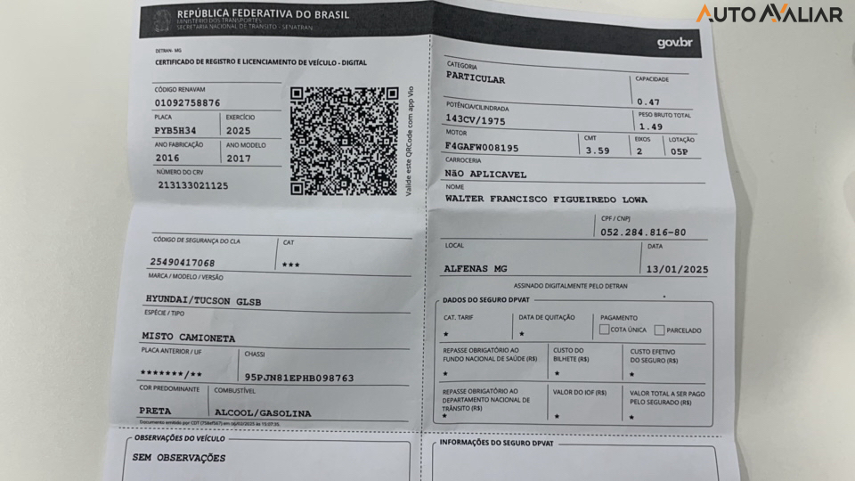 HYUNDAI TUCSON 2.0 MPFI GLS 16V 143CV 2WD FLEX 4P AUTOMATICO