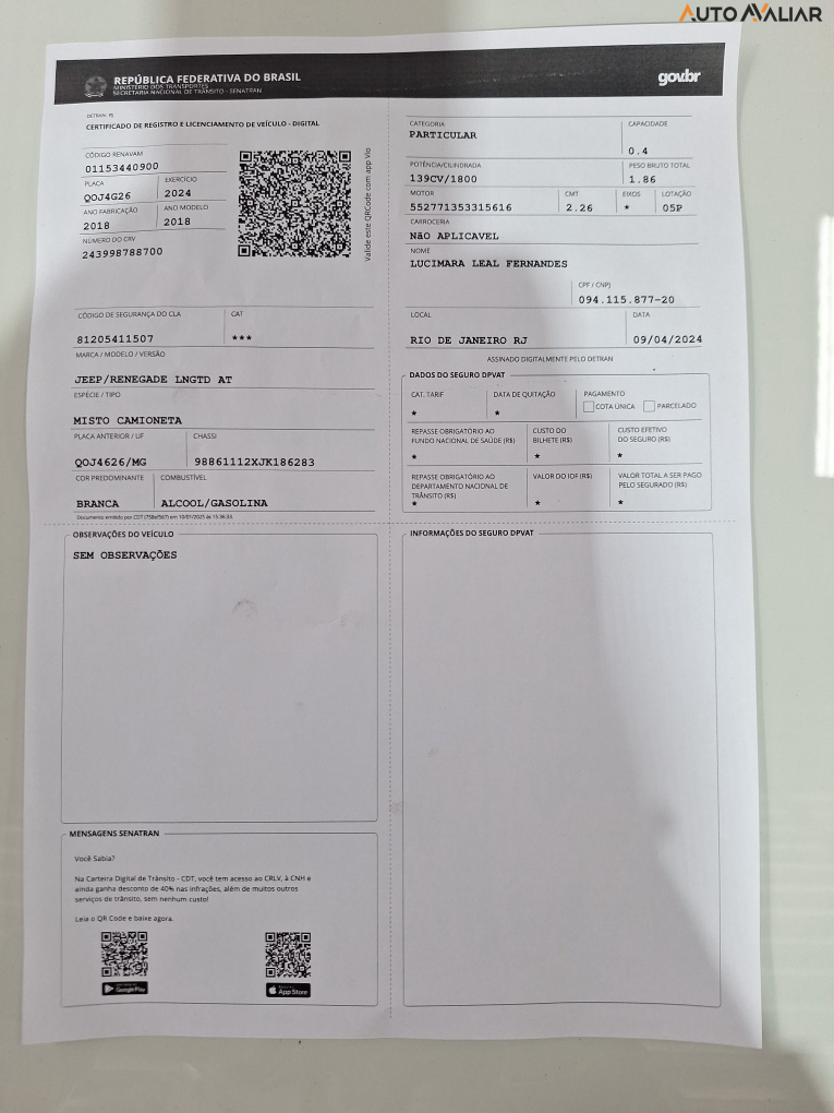 JEEP RENEGADE 1.8 16V FLEX LONGITUDE 4P AUTOMATICO
