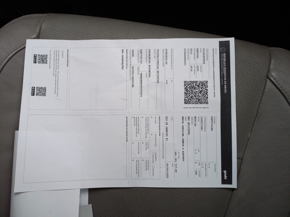 TOYOTA COROLLA 2.0 XEI 16V FLEX 4P AUTOMATICO