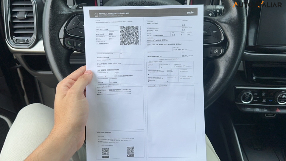 FIAT TORO 2.0 16V TURBO DIESEL VOLCANO 4WD AT9