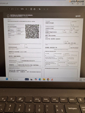 RENAULT DUSTER 1.6 16V SCE FLEX EXPRESSION X-TRONIC