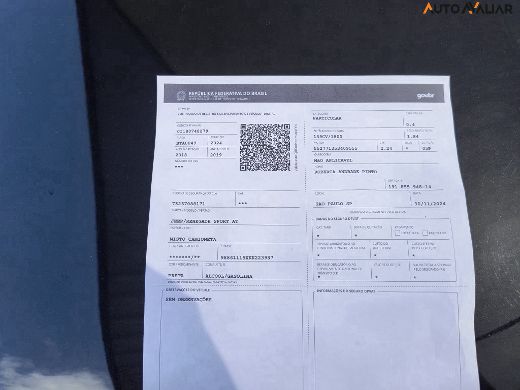 JEEP RENEGADE 1.8 16V FLEX SPORT 4P AUTOMATICO