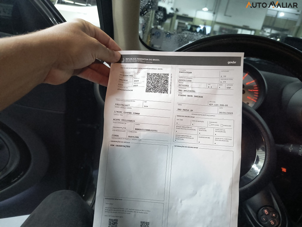 MINI COUNTRYMAN 1.6 CHILLI 16V 120CV GASOLINA 4P AUTOMATICO