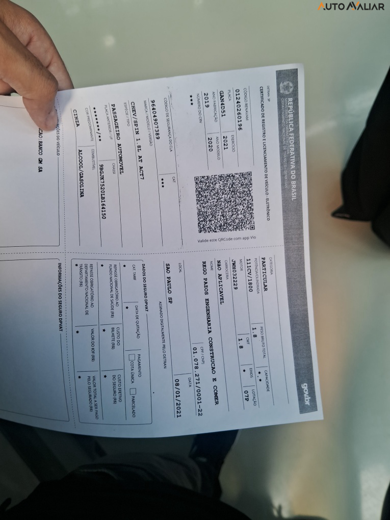 CHEVROLET SPIN 1.8 ACTIV7 8V FLEX 4P AUTOMATICO