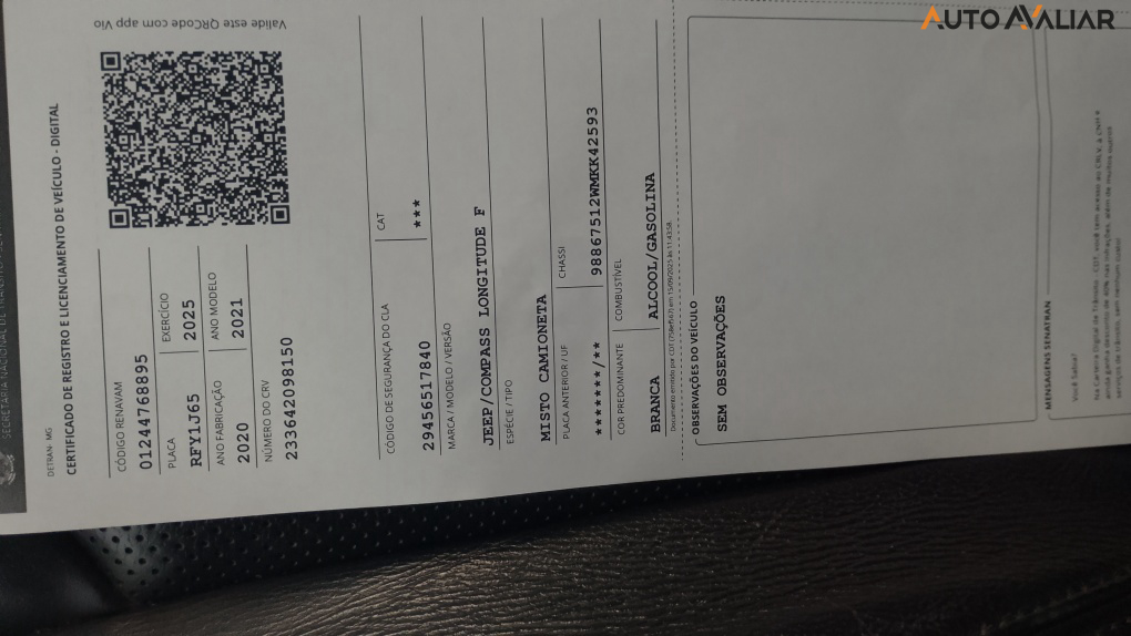 JEEP COMPASS 2.0 16V FLEX LONGITUDE AUTOMATICO