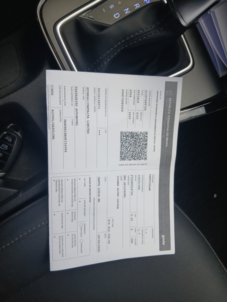 HYUNDAI CRETA 1.0 TGDI FLEX LIMITED AUTOMÁTICO