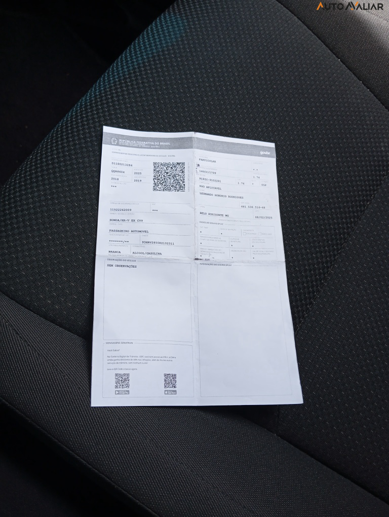 HONDA HR-V 1.8 16V FLEX EX 4P AUTOMATICO