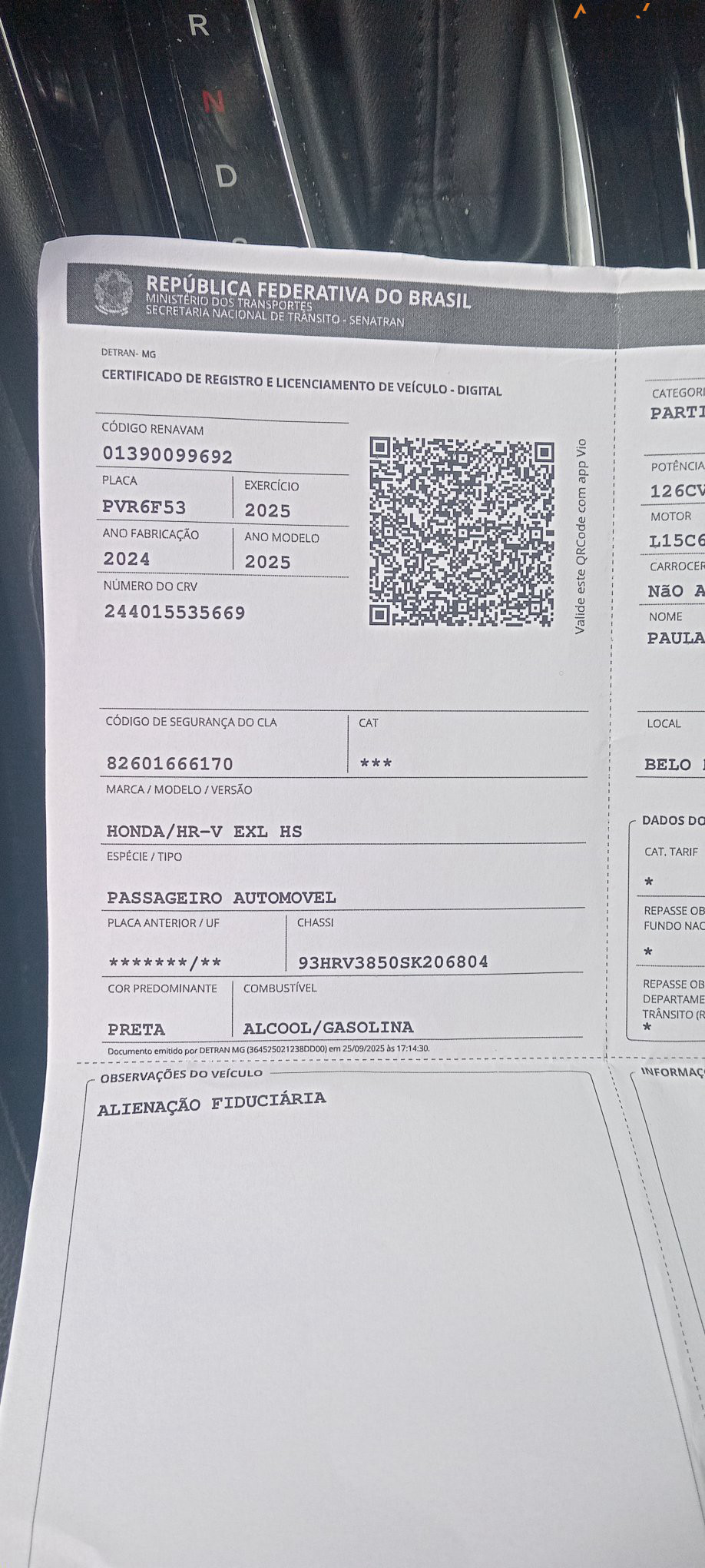 HONDA HR-V 1.5 DI I-VTEC FLEX EXL CVT