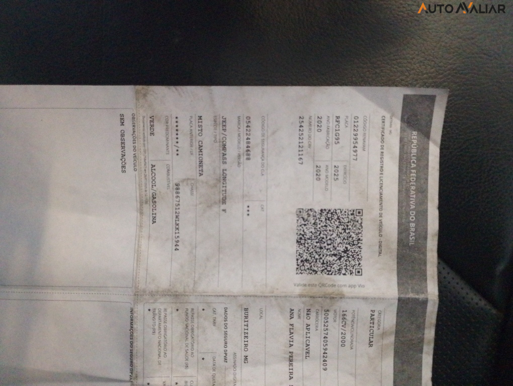 JEEP COMPASS 2.0 16V FLEX LONGITUDE AUTOMATICO