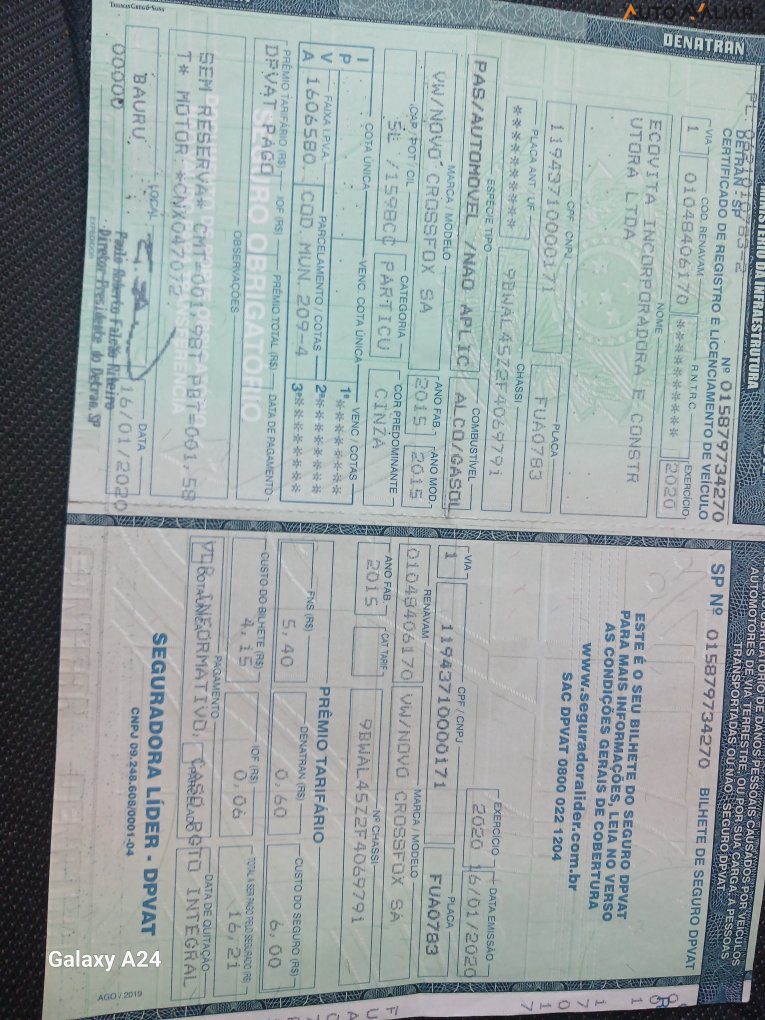 VOLKSWAGEN CROSSFOX 1.6 MSI FLEX 16V 4P AUTOMATIZADO