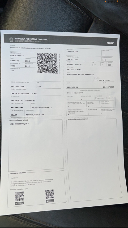 CHEVROLET CRUZE 1.8 LT 16V FLEX 4P AUTOMATICO