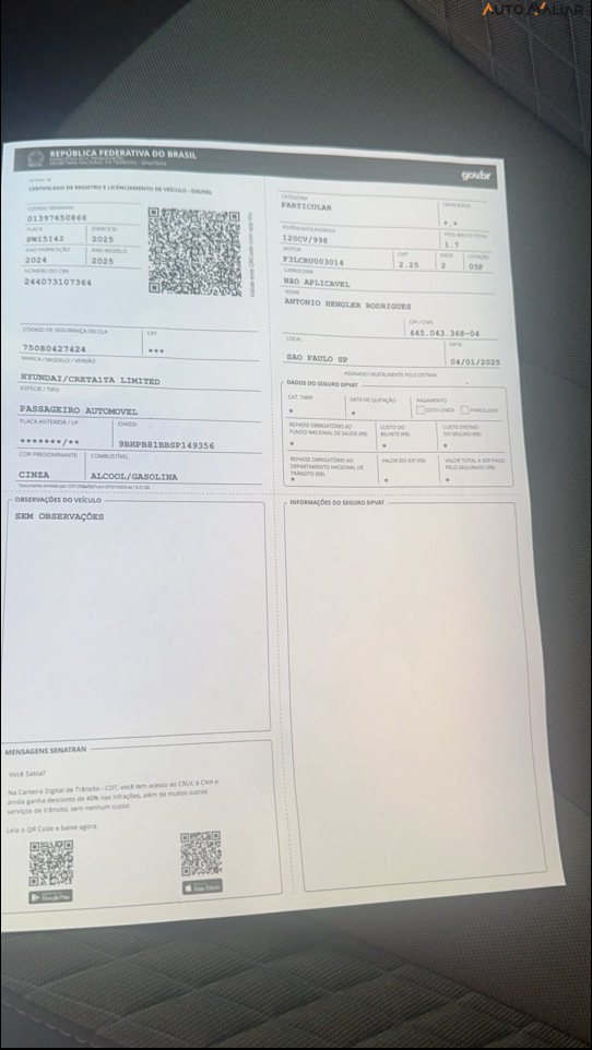 HYUNDAI CRETA 1.0 TGDI FLEX LIMITED SAFETY AUTOMÁTICO