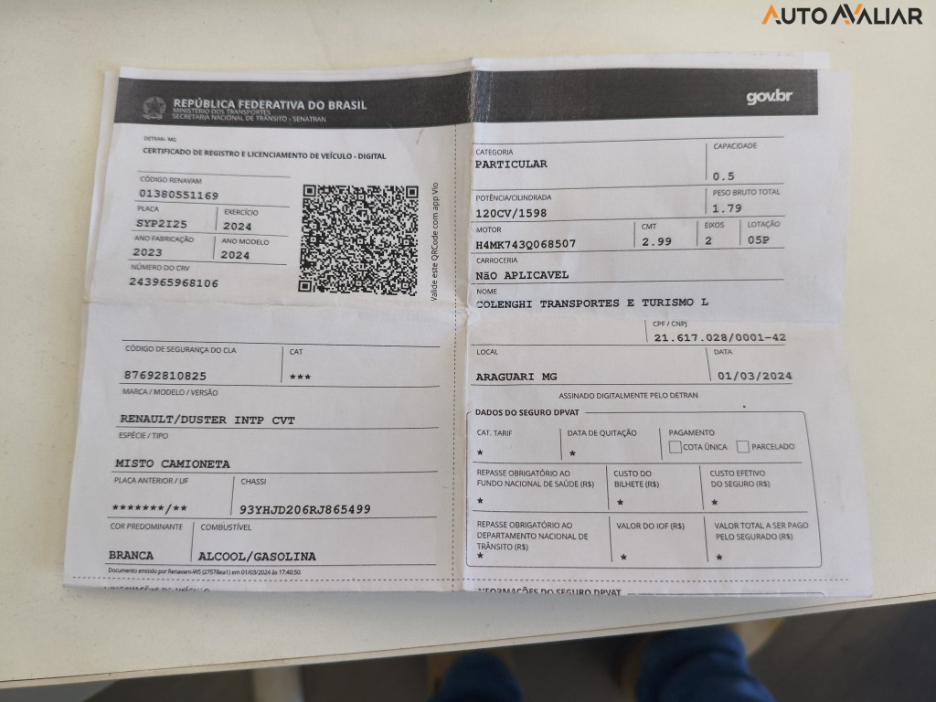 RENAULT DUSTER 1.6 16V SCE FLEX INTENSE X-TRONIC