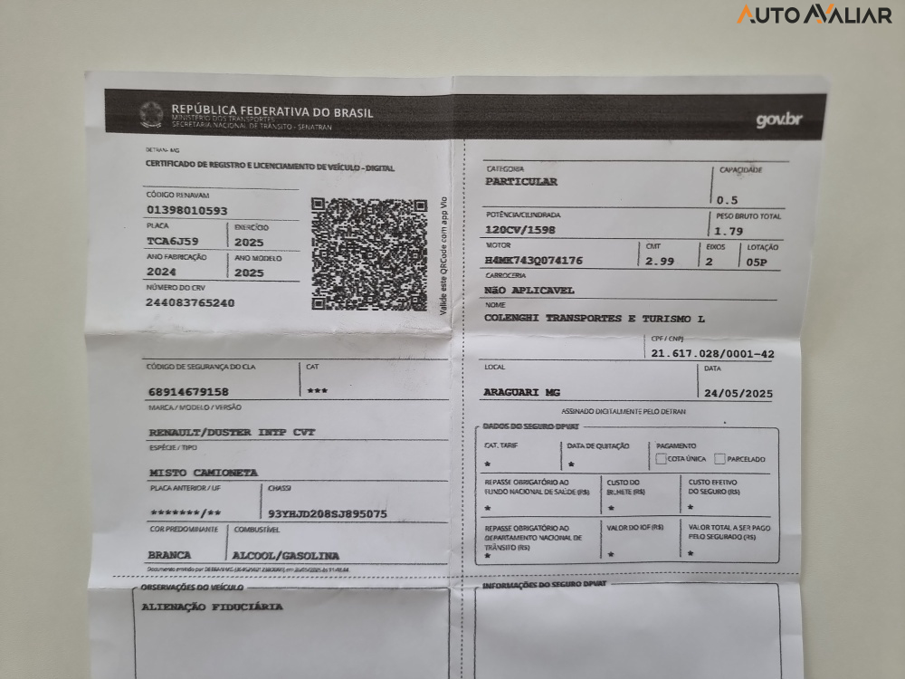 RENAULT DUSTER 1.6 16V SCE FLEX INTENSE PLUS AUTOMATICO