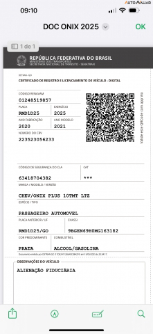 CHEVROLET ONIX 1.0 TURBO FLEX PLUS LTZ MANUAL