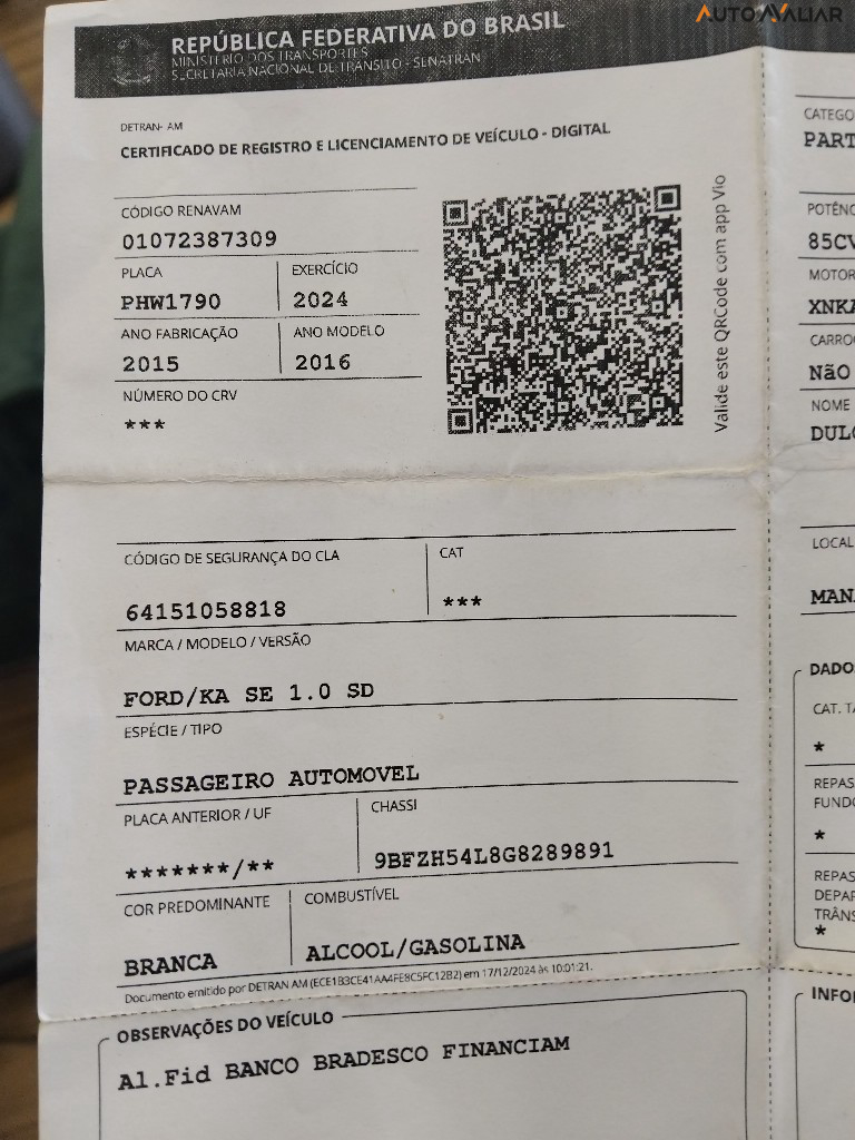 FORD KA+ 1.0 SE 12V FLEX 4P MANUAL