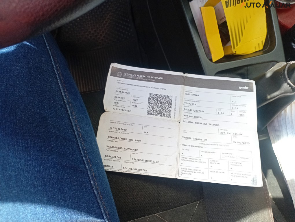 RENAULT KWID 1.0 12V SCE FLEX ZEN MANUAL