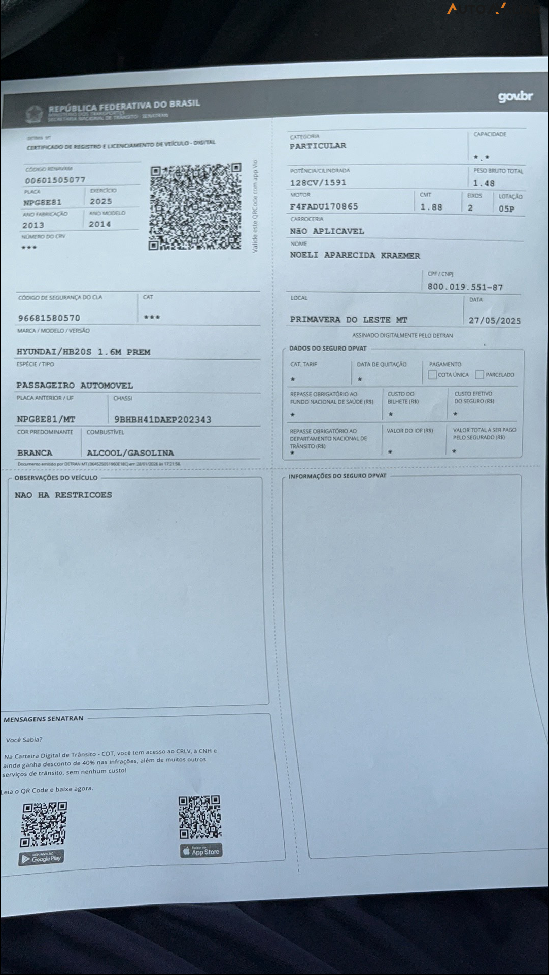 HYUNDAI HB20S 1.6 PREMIUM 16V FLEX 4P MANUAL