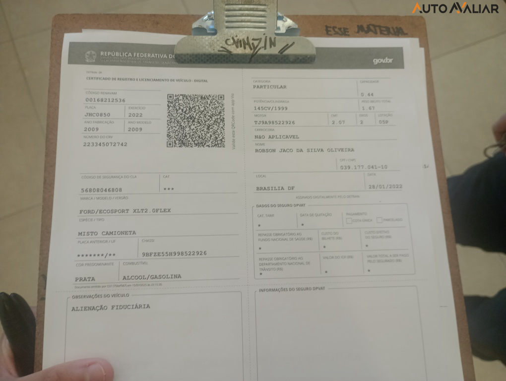 FORD ECOSPORT 2.0 XLT 16V FLEX 4P MANUAL