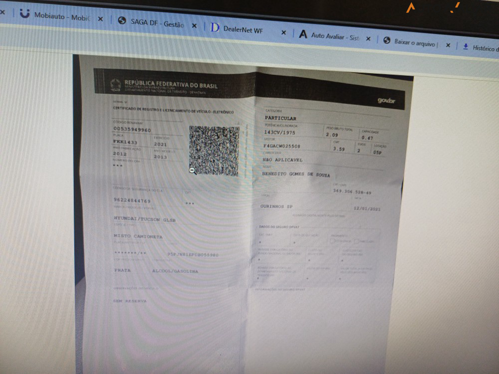 HYUNDAI TUCSON 2.0 MPFI GLS 16V 143CV 2WD FLEX 4P AUTOMATICO