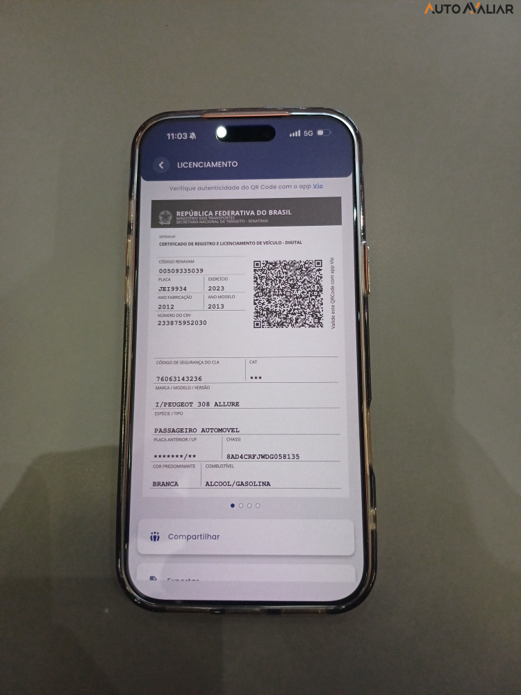 PEUGEOT 308 2.0 ALLURE 16V FLEX 4P AUTOMATICO