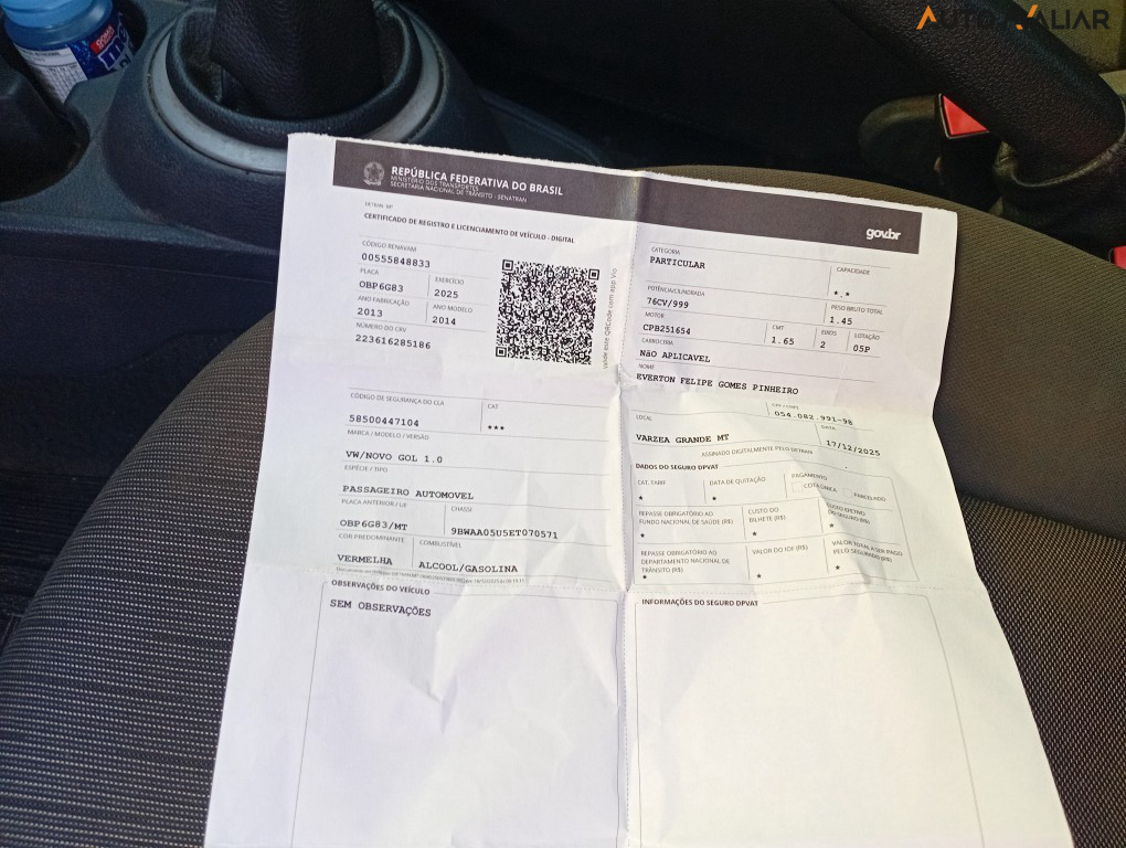 VOLKSWAGEN GOL 1.0 MI 8V FLEX 4P MANUAL G.VI