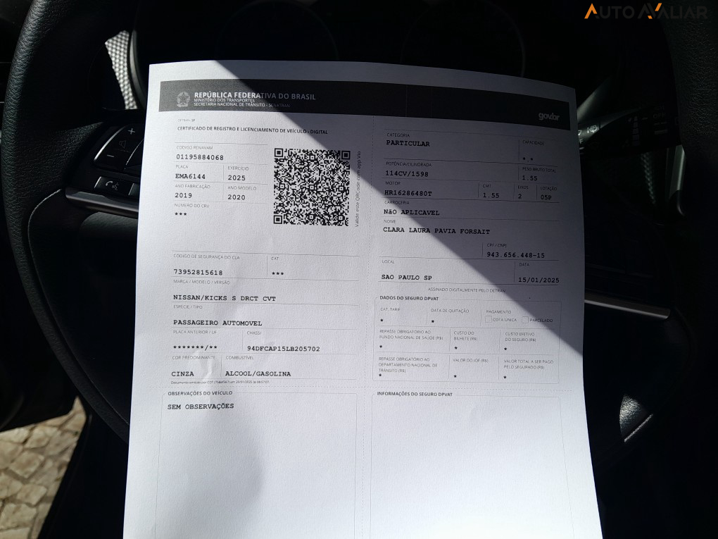 NISSAN KICKS 1.6 16V FLEXSTART S DIRECT 4P XTRONIC
