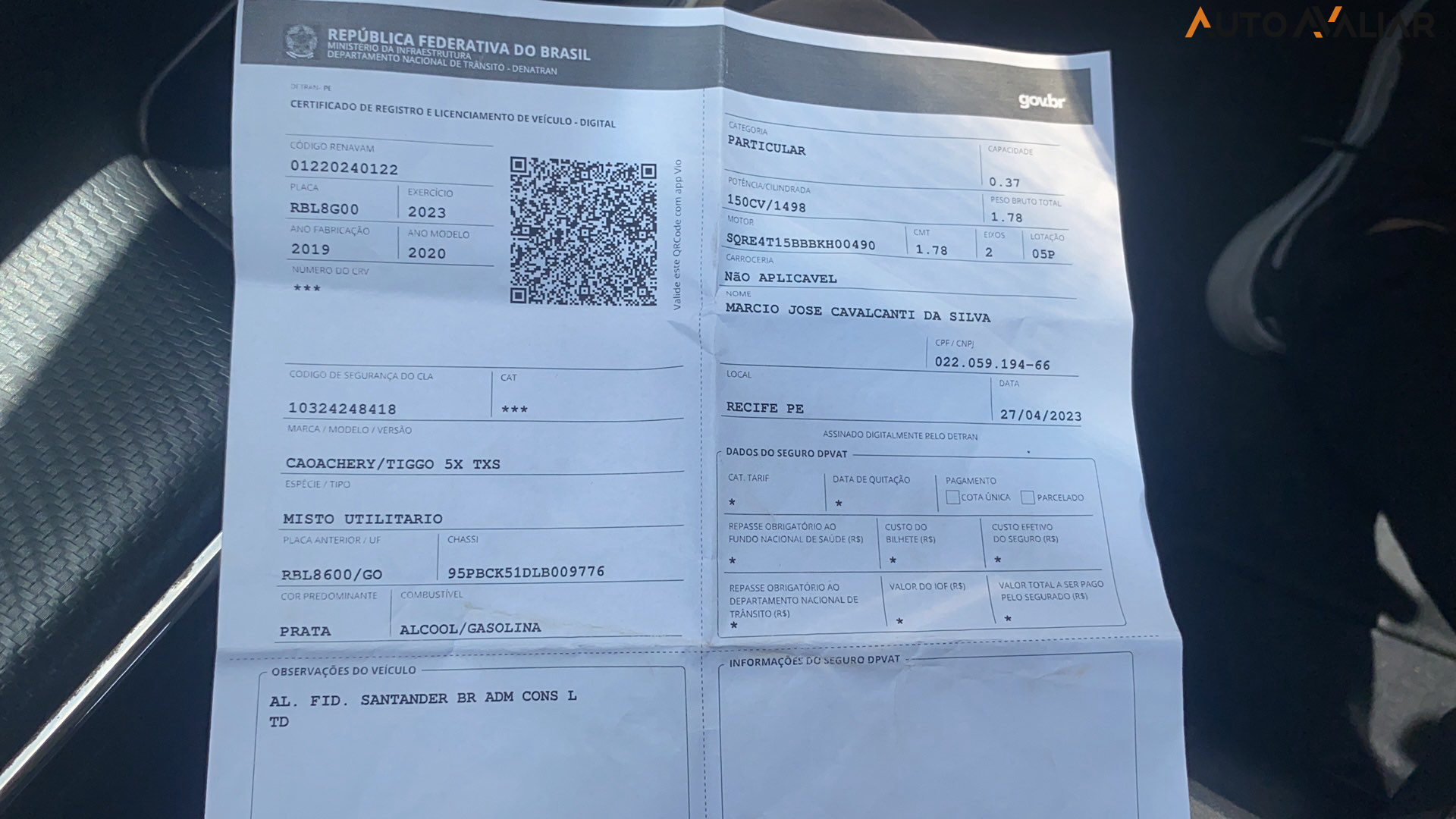 CHERY TIGGO 5x 1.5 VVT TURBO IFLEX TXS DCT