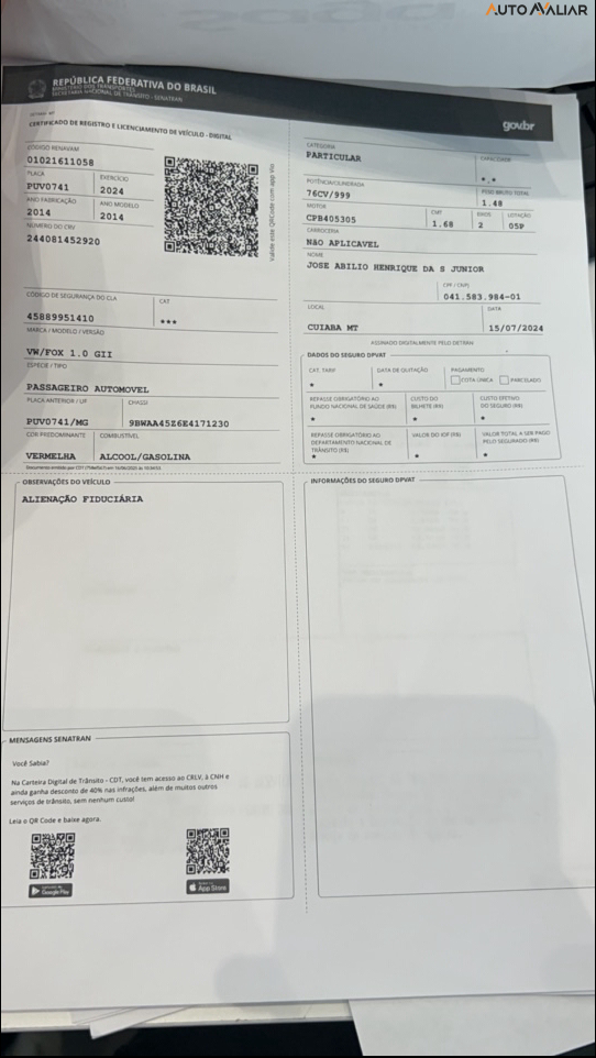 VOLKSWAGEN FOX 1.0 MI 8V FLEX 4P MANUAL