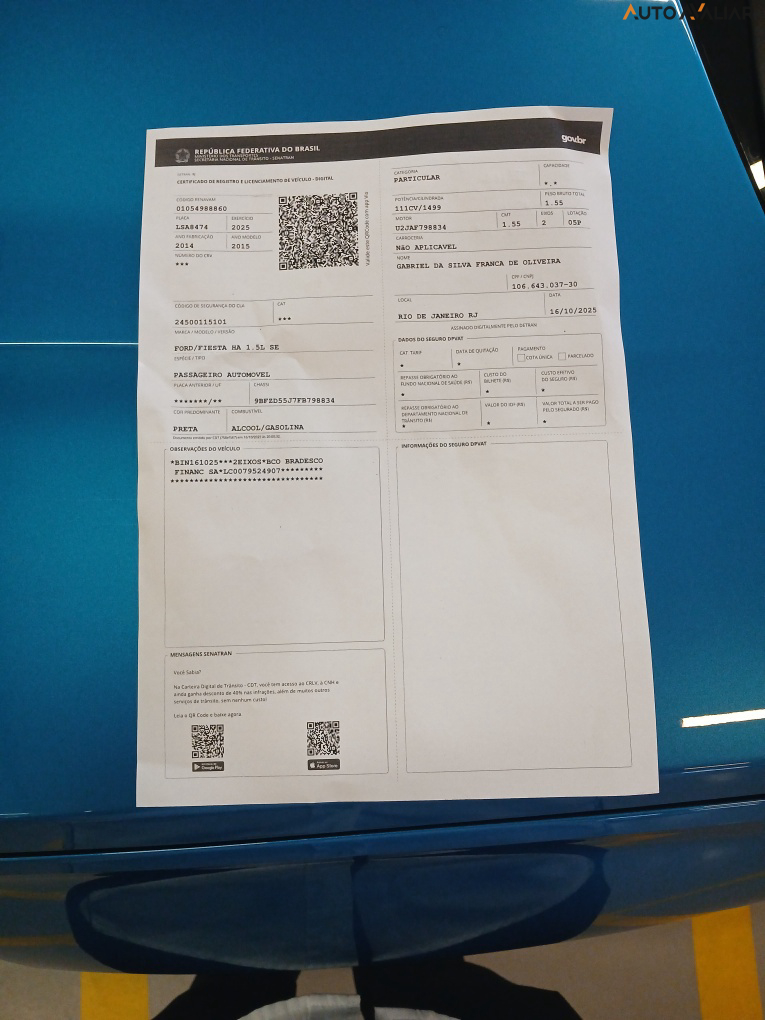 FORD FIESTA 1.5 SE HATCH 16V FLEX 4P MANUAL